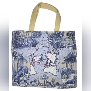 Christian Dior Around the World Straw Tote Bag - GWP